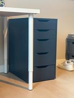 Staalblauwe ladeblok met 5 lades - 70x36x58cm, Huis en Inrichting, Kasten | Ladekasten, Ophalen, Minder dan 50 cm, Gebruikt, 5 laden of meer