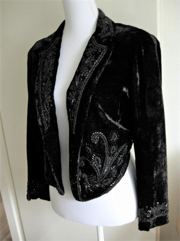 Bolero jasje velours handgemaakt maat M kerst, Kleding | Dames, Gelegenheidskleding, Zo goed als nieuw, Overige typen, Maat 38/40 (M)