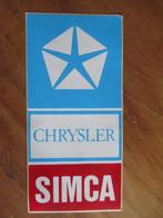 Simca Chrysler sticker 15 x 7cm, Ophalen of Verzenden, Zo goed als nieuw, Auto of Motor