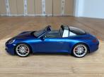 Porsche 911 991 Targa 4S blauw 1:18 GT Spirit GT037 zeldzaam, Hobby en Vrije tijd, Modelauto's | 1:18, Ophalen of Verzenden, Zo goed als nieuw