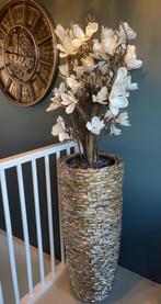 Luxe vaas met schelpen – 90 cm – Eyecatcher interieur, Ophalen of Verzenden, Nieuw, Overige kleuren, 75 cm of meer