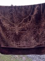 Vintage zwaar donker bruin deken  / sprei  250x210 cm, Gebruikt, Eenpersoons, Bruin, Ophalen of Verzenden