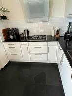 Hoekkeuken (hoogglans), Huis en Inrichting, Keuken | Complete keukens, Ophalen, Gebruikt, Wit, Hoekkeuken