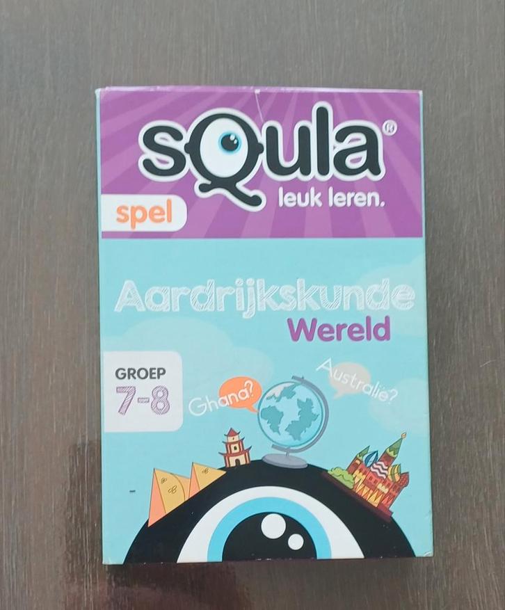 Spel 'Squla Aardrijkskunde - Wereld', Hobby en Vrije tijd, Gezelschapsspellen | Kaartspellen, Gebruikt, Ophalen of Verzenden