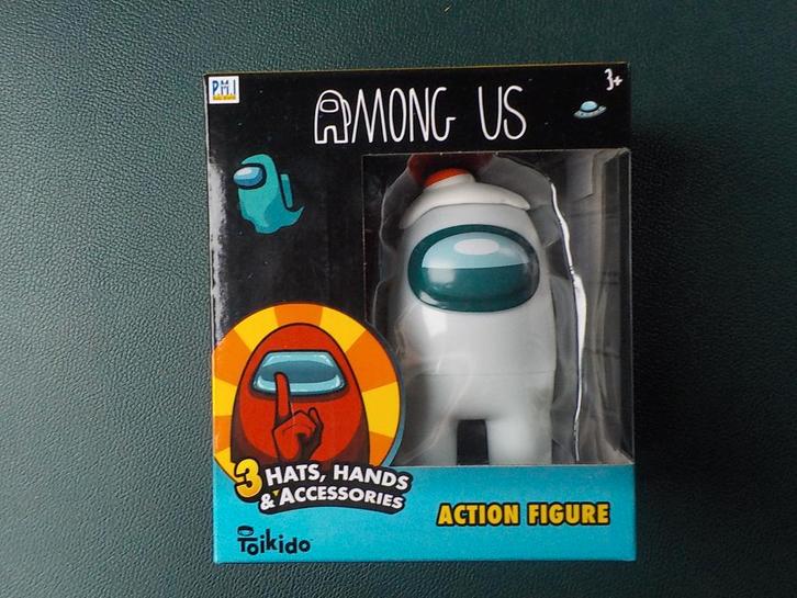 Among Us Action Figure 3 hats, hands & accessoiries Toikido, Kinderen en Baby's, Speelgoed | Actiefiguren, Nieuw, Ophalen of Verzenden