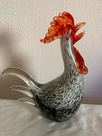 Murano Stijl Glazen Haan - Zwart Wit Rood, Ophalen of Verzenden