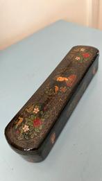 Vintage qalamdan Perzisch papier maché lakwerk doosje, Antiek en Kunst, Ophalen of Verzenden