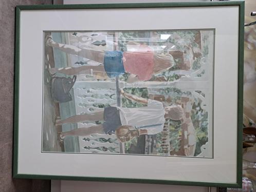 Originele aquarel van Christa Maatjens, Huis en Inrichting, Woonaccessoires | Schilderijen, Tekeningen en Foto's, Zo goed als nieuw