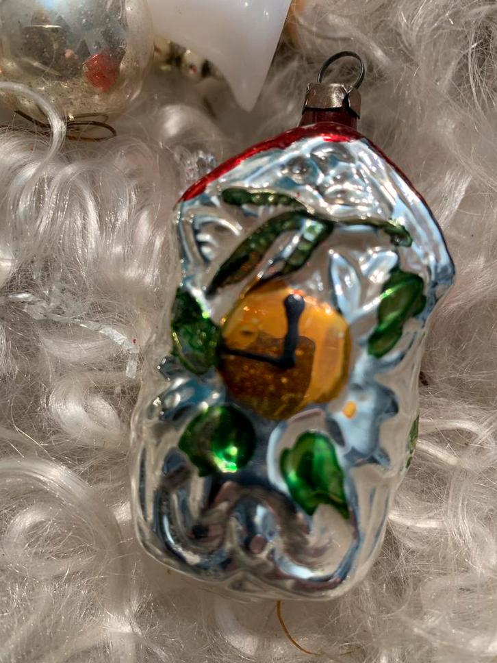 #kerst Vintage Kerstbal Klok Huisje, Diversen, Kerst, Gebruikt, Ophalen of Verzenden