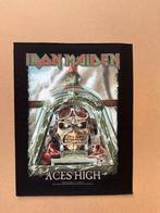 Grote backpatch van Iron Maiden Aces High ca 27 x 36 cm, Verzamelen, Emen, Grote backpatch van Iron Maiden Aces High ca 27 x 36 cm