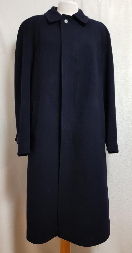 Prachtige vintage JACQUES HEIM cashmere wollen mantel., Kleding | Heren, Jassen | Winter, Zo goed als nieuw, Maat 56/58 (XL), Blauw