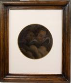 Antiek schilderij op doek –17e eeuw–Ingelijst en achter glas, Antiek en Kunst, Ophalen