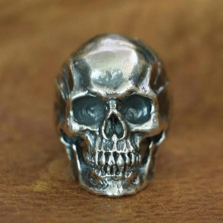 Skull ring - Chaos - 925 Zilver, Sieraden, Tassen en Uiterlijk, Ringen, Nieuw, Dame of Heer, Zilver, Zilver, Verzenden