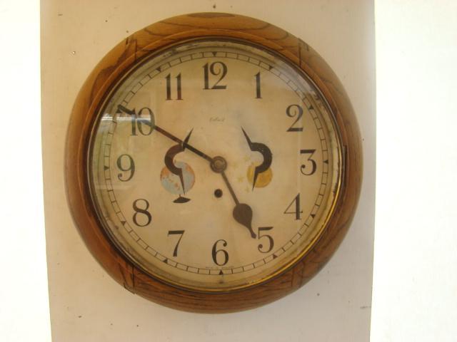 Schoolklok  Pub, Antiek en Kunst, Antiek | Klokken, Ophalen of Verzenden