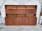 Groot deens vintage highboard dressoir winkel kast, Ophalen, Gebruikt, 200 cm of meer, Onbekend