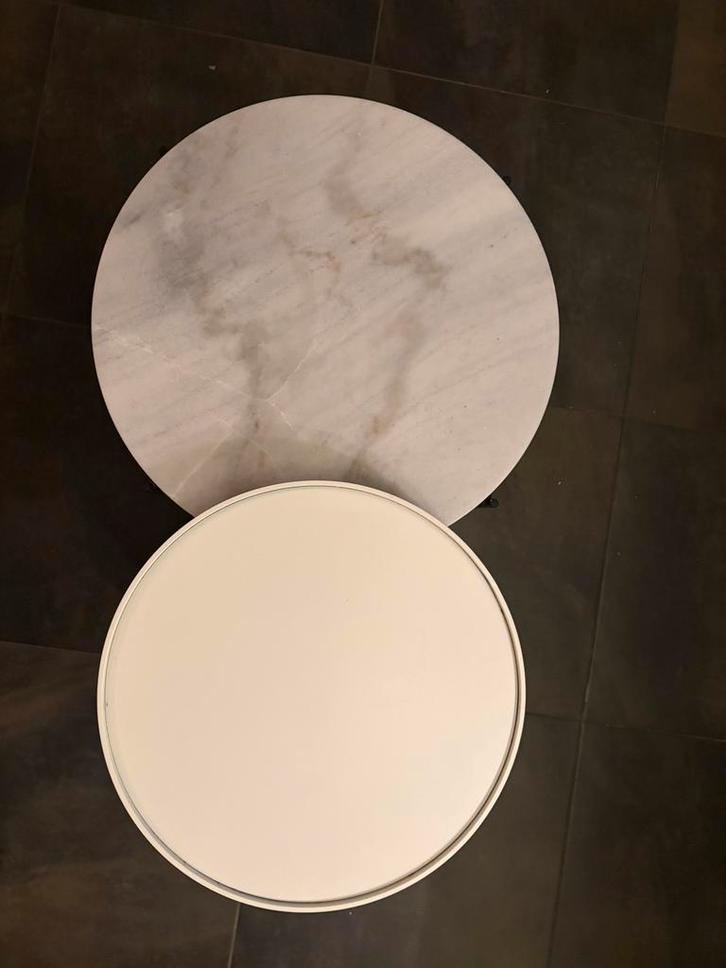 Set salontafels, Huis en Inrichting, Tafels | Salontafels, Zo goed als nieuw, Minder dan 50 cm, 50 tot 100 cm, 50 tot 100 cm, Rond