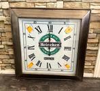 Te koop mancave grote zware metalen Heineken cafe bar klok, Ophalen of Verzenden, Zo goed als nieuw, Overige typen, Heineken