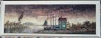 Boothuis aan het meer ~1960 - gesigneerd - doek - gelijst, Antiek en Kunst, Ophalen