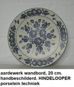 aardewerk wandbord met HINDELOOPER porselein beschildering, Ophalen of Verzenden