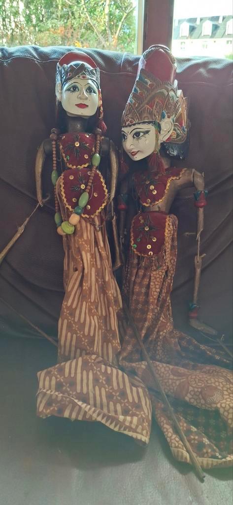 Javaanse Wayang Golek Poppen, Antiek en Kunst, Kunst | Niet-Westerse kunst, Ophalen of Verzenden