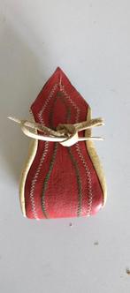Damestasje echt herten leer festival tasje buideltje, Ophalen of Verzenden, Zo goed als nieuw, Rood, Handtas