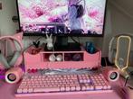 Roze laptop tafel met bakjes. Nieuw, Verzenden, Nieuw