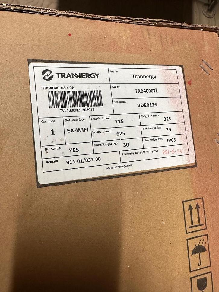 Nieuw in doos: Trannergy TRB4000-08-00P zonnepaneel omvormer, Doe-het-zelf en Verbouw, Overige Doe-het-zelf en Verbouw, Nieuw