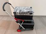 Clax boodschappen trolley, incl 2 kratten en hoes, Caravans en Kamperen, Ophalen, Opvouwbaar, Zo goed als nieuw