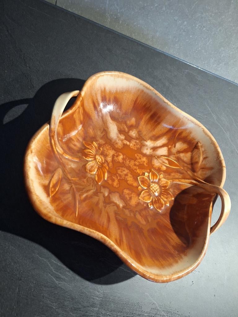 Annaburg Keramik schaal West Germany - Bloemen en Vlammen, Antiek en Kunst, Antiek | Schalen, Ophalen of Verzenden