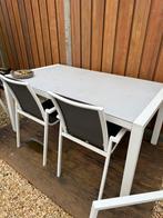 Tuintafel set alluminium, Tuin en Terras, Tuinsets en Loungesets, Ophalen, 4 zitplaatsen, Eettafel, .