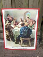 Oude, Bijbelse, schoolplaat, laatste avondmaal, Ophalen of Verzenden, Geschiedenis