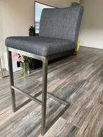 4x Stijlvolle barstoel met rvs frame, Met voetsteun, 60 tot 90 cm, Ophalen of Verzenden, Zo goed als nieuw