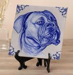 Delft blauw tegeltje met standaard met foto print van je hui, Huis en Inrichting, Woonaccessoires | Tekstborden en Spreuken, Verzenden