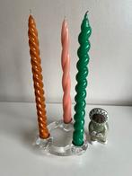 Vintage Zweeds Pukeberg Glas Adventkandelaar Gellerstadt, Ophalen of Verzenden, Zo goed als nieuw, Overige materialen, Minder dan 25 cm