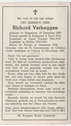 kapelaan Richard Verheggen 1890 Bruggenum + 1941 Venray, Verzamelen, Bidprentjes en Rouwkaarten, Verzenden
