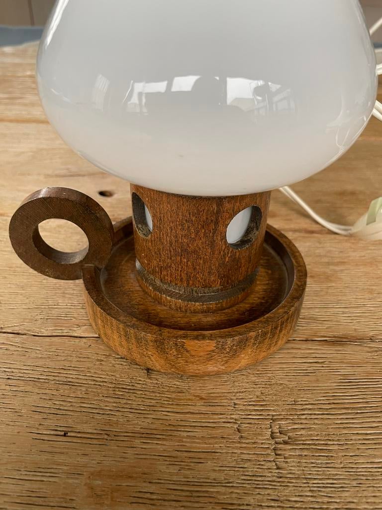 Vintage Erik Höglund Tafellamp Boda/Markslöjd, Huis en Inrichting, Lampen | Vloerlampen, Gebruikt, Minder dan 100 cm, Hout, Ophalen of Verzenden