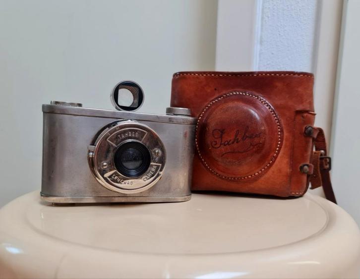 Tahbes Synchro camera foto toestel 1e model uit 1948 mooi, Audio, Tv en Foto, Fotocamera's Analoog, Gebruikt, Spiegelreflex, Overige Merken