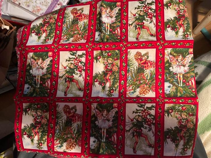 Flower fairies Stof, kerst, Hobby en Vrije tijd, Stoffen en Lappen, Nieuw, Katoen, Ophalen of Verzenden