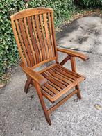 1 Teak & Garden standenstoel, inklapbaar, Tuin en Terras, Ophalen, Gebruikt, Teakhout, Verstelbaar
