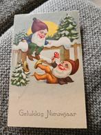 Kabouters gelukkig nieuwjaar, Verzamelen, Ansichtkaarten | Themakaarten, Ophalen of Verzenden, Voor 1920, Gelopen, Feest(dag)