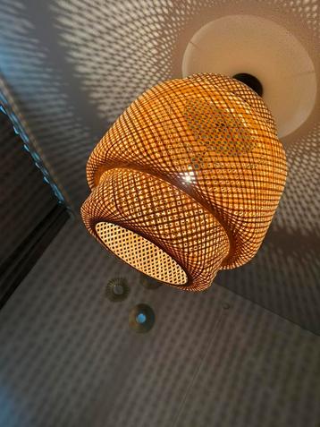 Hanglamp bamboe, speciaal effect, zsm ophalen, japandi stijl beschikbaar voor biedingen