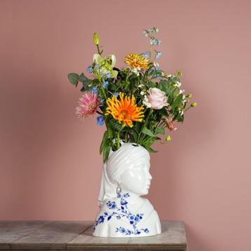 Vaas Buste, meisje met de parel, Heinen Delfts Blauw beschikbaar voor biedingen