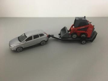 Dickie Toys - Volvo XC60 met bobcat op trailer beschikbaar voor biedingen