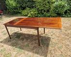 Gespiegeld rosewood fineer 60-er jaren eettafel vintage, Ophalen, Gebruikt, Deens, 50 tot 100 cm