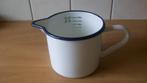 Wit emaille maatbeker, 1 liter, Ophalen of Verzenden