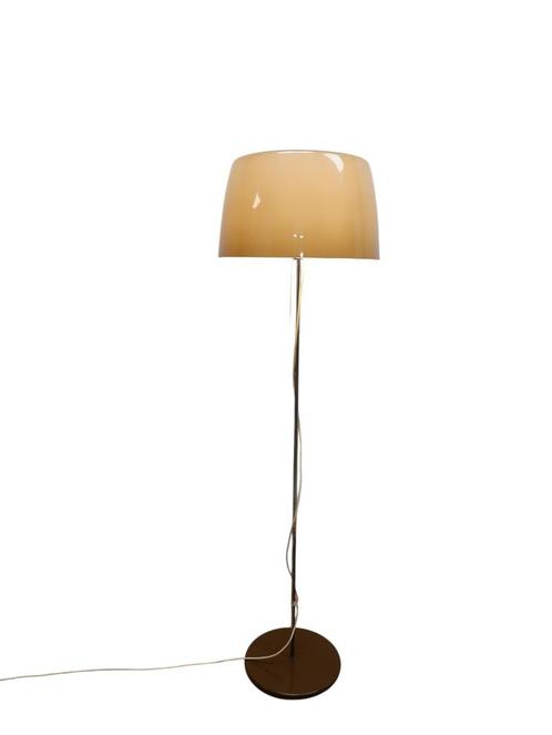 Mid-Century vloerlamp met kunststof kap, Huis en Inrichting, Lampen | Vloerlampen, Gebruikt, 150 tot 200 cm, Kunststof, Metaal