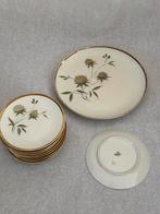 Taart servies met gouden distel motief, Ophalen