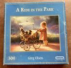Gibsons puzzel 500 stukjes- A Ride in The park -Greg Olsen, Ophalen of Verzenden, 500 t/m 1500 stukjes, Legpuzzel, Zo goed als nieuw