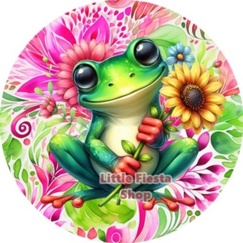 LF3984 ouwel kikker 20x4,7cm eetbare cupcake rondjes vers, Hobby en Vrije tijd, Taarten en Cupcakes maken, Nieuw, Versiering, Cupcakes