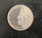 Zilveren 10 gulden munt Kon. Beatrix en Hugo de Groot, Postzegels en Munten, Koningin Beatrix, Zilver, Ophalen of Verzenden, Losse munt